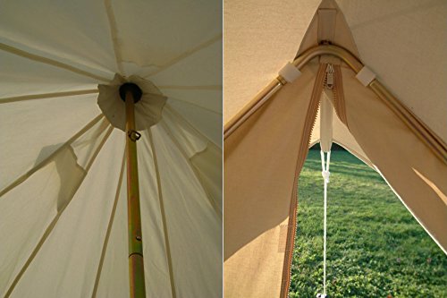 DANCHEL 4M Diameter Canvas Bell Tent Outdoor All Season Sun Shade Travel  Waterproof 400 Ultimate Tent waterproof camping hiking