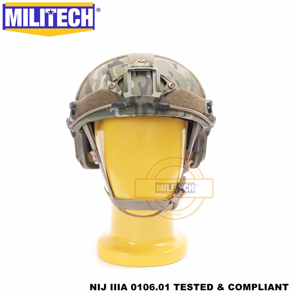 Bulletproof Helmet NIJ IIIA 3A FAST Deluxe Worm Dial Liner High Cut Aramid Bulletproof Helmet-MILITECH