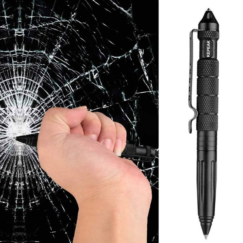 Defense Tactical Pen Metal Military Tactical Pen School Student Office Ballpoint Pens Emergency Glass Breaker Self EDC Supplies