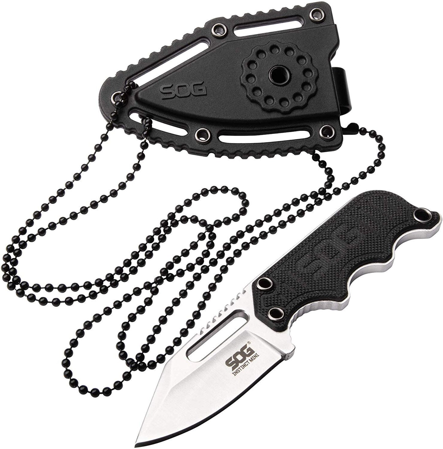 RU Stock SOG Edc Small Fixed Blade Chain Knives Instinct Mini 1.9 Inch Full Tang Belt Knife and Boot Tactical Gift Knife Sheath