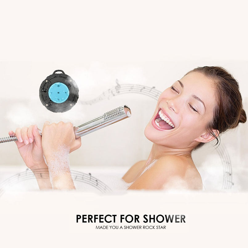 Shower Speaker Waterproof IPX7 Bluetooth Speaker with Suction Cup & Hook, 12H Playtime, Stereo Premium Portable Wireless Speaker